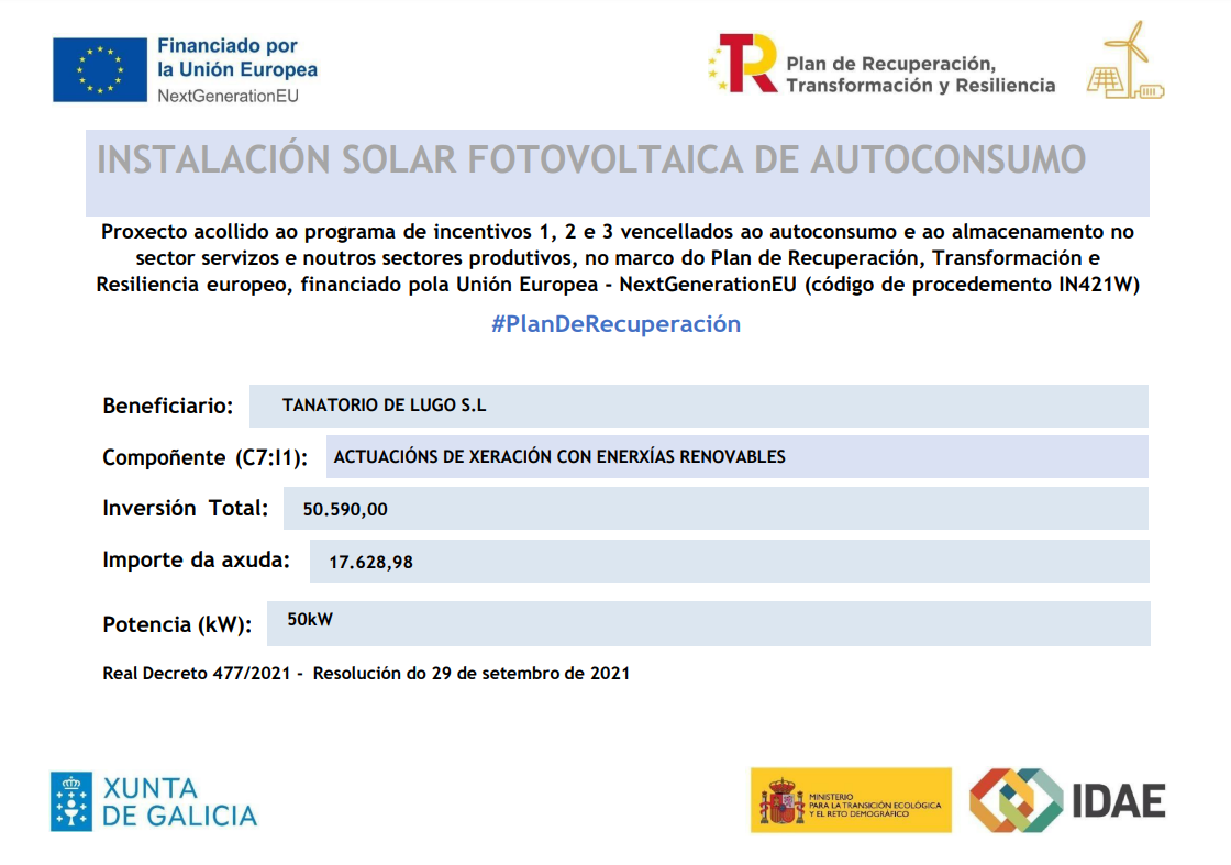 Instalación solar fotovoltaica de autoconsumo